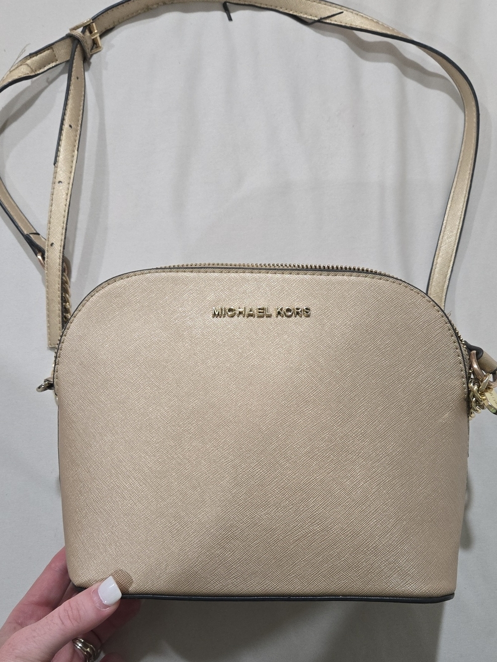 Michael Kors Champagne Dome Crossbody Bag